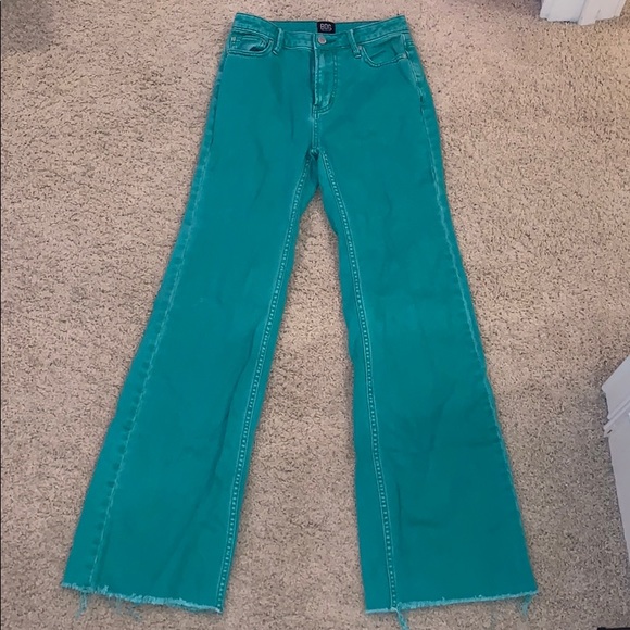 Green BDG Urban Outfitters bell bottom jeans - Picture 1 of 5